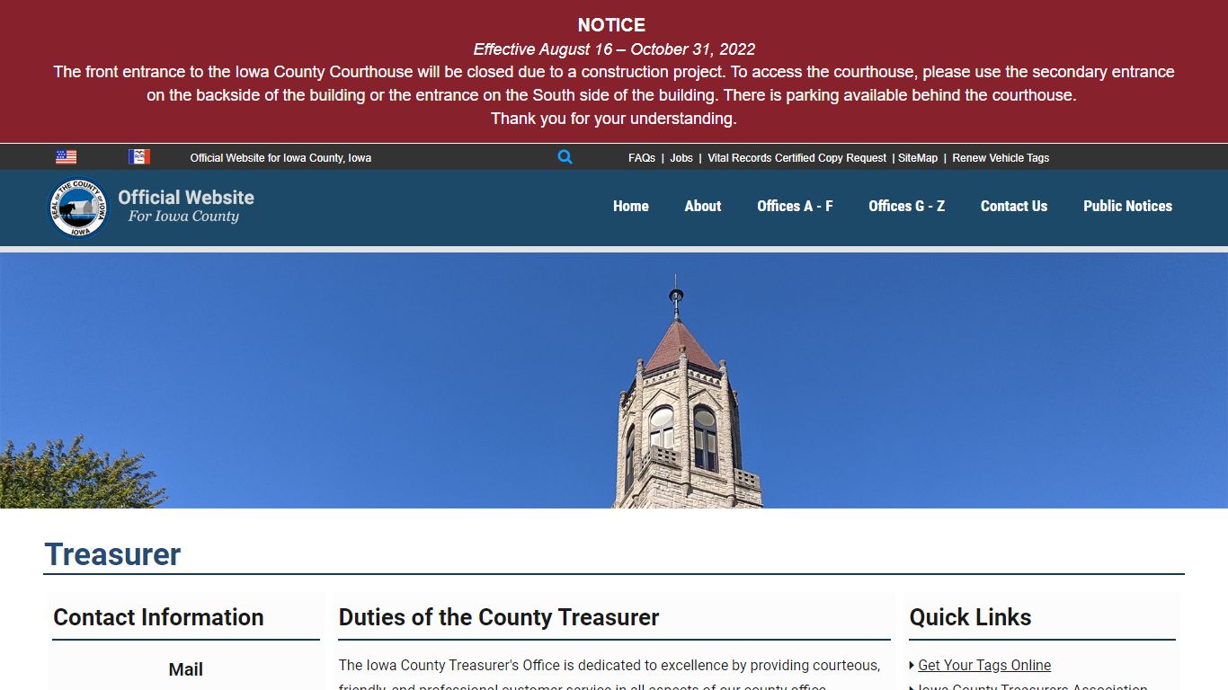 Iowa County Iowa - Treasurer | Welcome To Iowa County, Iowa